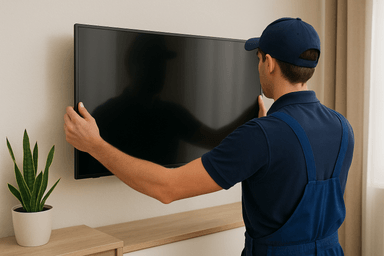 TV Mounting with Cord Concealment