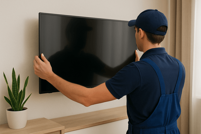 TV Mounting with Cord Concealment